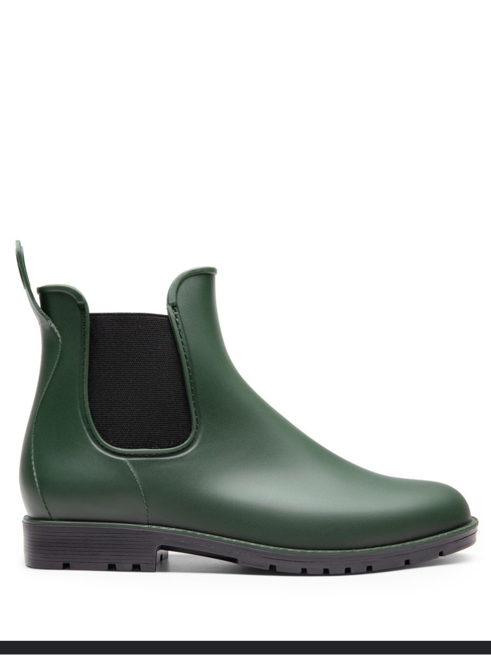 Khombu Chelsea Fur Lined Rain Boots Green 10